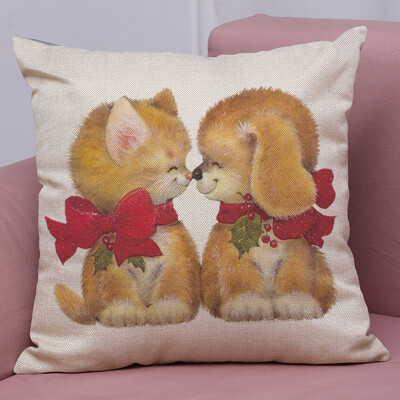 

Tailored New Christmas Cotton Linen Pillow Case Sofa Cushion Cover Home Decor