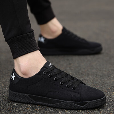 

Summer mens shoes leisure trend all-black sports in autumn old Beijing cloth shoes canvas tide shoes