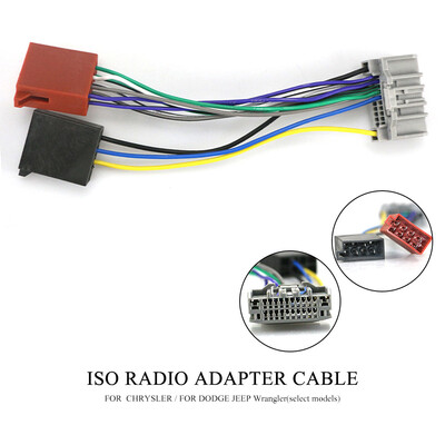 

12-134 ISO Radio Wiring Harness Adaptor connector For CHRYSLER 2007 For DODGE 2008select models For JEEP Wrangler 2007