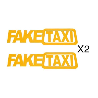 

1 Set 2 PcsSet FAKE TAXI Reflective Car Sticker Decal Emblem Self Adhesive Vinyl Stickers for Car Styling