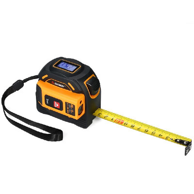 

SNDWAY Digital Laser Distance Meter Rangefinder Handheld Infrared Range Finder 2 in 1 5m Measuring Tape 60m Laser Ruler with LCD D