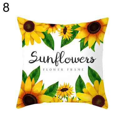 

Flamingo Leaf Pineapple Cactus Pillow Cover Cushion Case Home Car Sofa Bed Decor