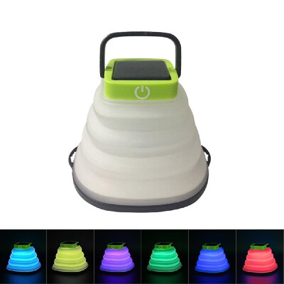

Collapsible Solar Lantern Light USB Rechargable & Solar Energy Powered IP68 Waterproof LED Camping Lights Warm White 3 Brightness