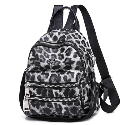 

Summer good-looking shoulder Bao Chao brand travel small backpack girl light fashion foreign air schoolbag leopard print bag