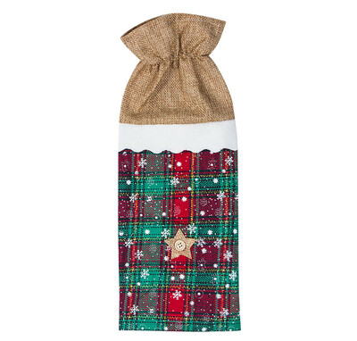 

Tailored Christmas Wine Bottle Cover Ornament Clothes Set Xmas Santa Reindeer Table Decor