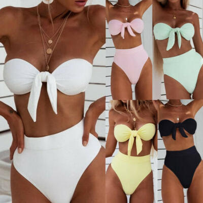 

UK Womens Bikini Set Swimsuit High Waist Ladies Bathing Suit Swimwear Beachwear