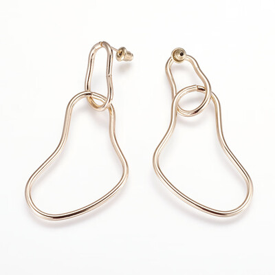 

Iron Dangle Stud Earring Golden 63mm Pin 08mm