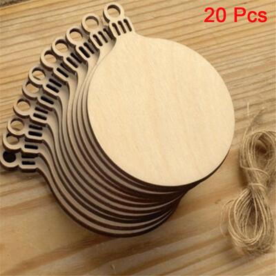

Tailored Wooden Tags Christmas Balls Decor Art Crafts Ornaments DIY Scrapbooking 20pcs