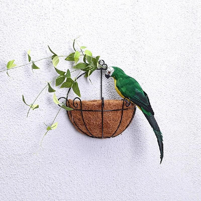 

Living Room Bedroom Decoration Home Park Garden Vivid Artificial Bird Fancy Feather Parrot Decorative Prop