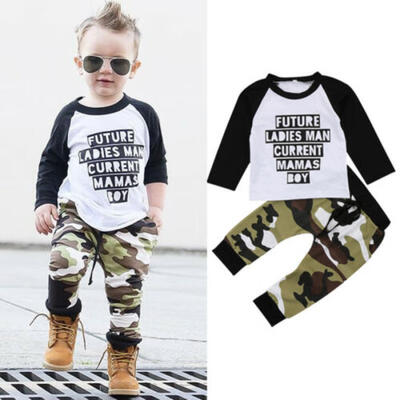 

2PCs Toddler Kids Baby Boys Cool T-shirt TopsPants Trousers Outfit Clothes Set