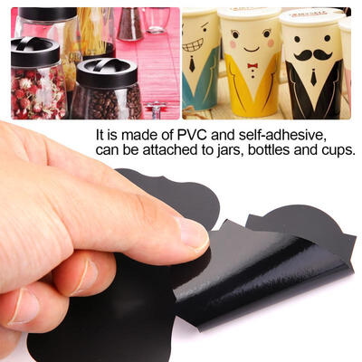 

Greensen 88pcs Chalkboard Kitchen Jar Bottles Label Blackboard Tag Stickers Craft Decoration with Pen