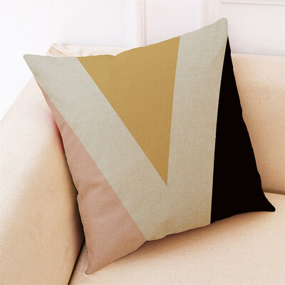 

Gobestart Letter Pattern Pillowcase Linen Sofa Cushion Cover Home Decoration Pillowcase