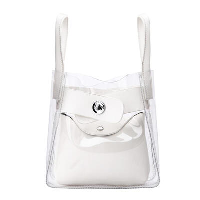 

Leather Plastic Clear Shoulder Handbags Women Solid Color Crossbody Bags