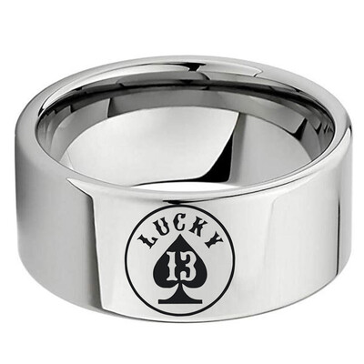 

Fashion Minimalist Black Spades Titanium Steel Men Finger Ring