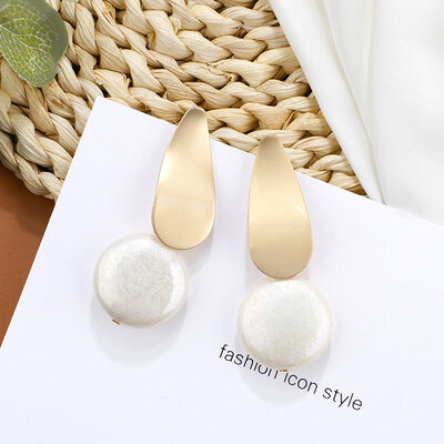 

Flashbuy Metal Pearl Drop Earrings For Women Geometric Acrylic Multi Style Earrings Girls Fashion Jewelry Wedding Accessories
