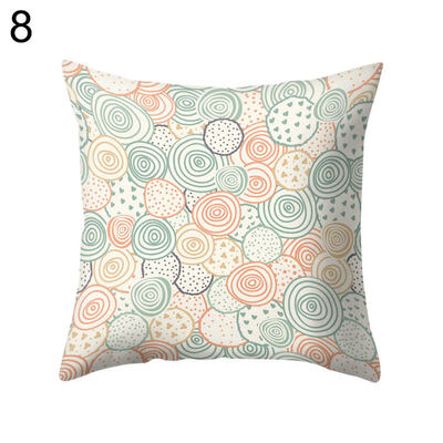 

Fresh Flower Stripe Dot Square Throw Pillow Case Cushion Cover Bedding Articles