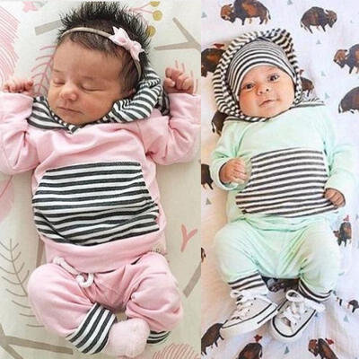 

Newborn Baby Girls Spring Sweatshirt TopsPants 2pcs Outfits Tracksuit Lxc