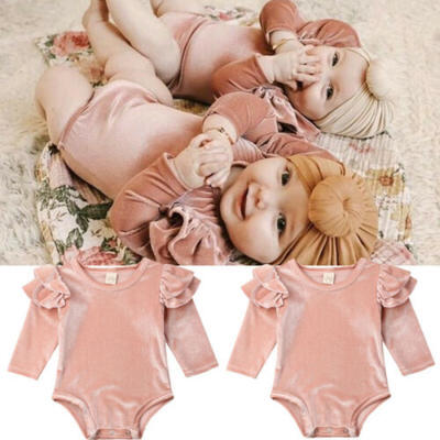 

Newborn Kid Baby Girl Clothes Long Sleeve Cotton Romper Jumpsuit Overall Outfits