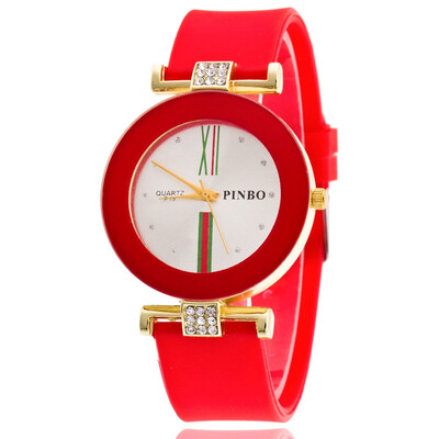 

2018 New Women Fashion Luxury Leisure Set Auger Leather Analog Stainless Steel Quartz Watch