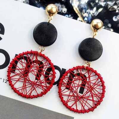 

Jewelry Bohemian Hoop Earrings Women Fashion Big Circle Earing Women Statement Earrings Party Wedding Brinco