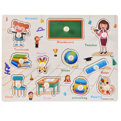 

Gotoamei Wooden Puzzle Educational Developmental Baby Kids Training Toy