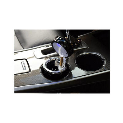 

Portable Car Led Ashtray with Lid Cup Holder Travel Auto Cigarette Smoke Remove