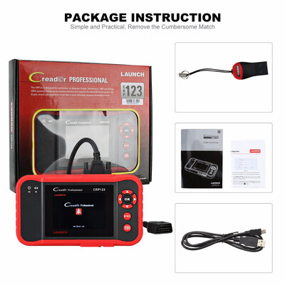 

Beautytrees Launch X431 CRP123E OBD2 ENG ABS Airbag SRS AT Auto Diagnostic Tool Creader 123E OBDII EOBD Code Reader Scanner good t