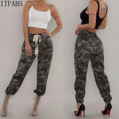 

Womens Jogger Pants Camouflage Joggers Elastic Waist Casual Sweatpants Trousers