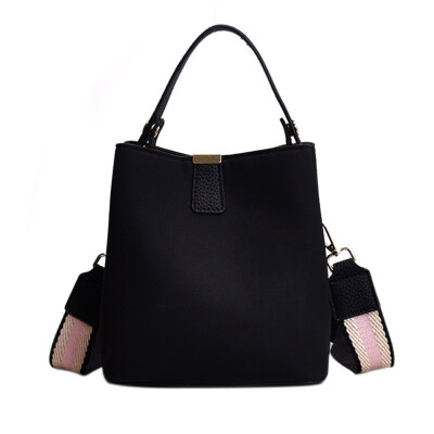 

Fashion Women Zipper Handbag Cross Body Single Wide Shoulder Strap Tote Bag