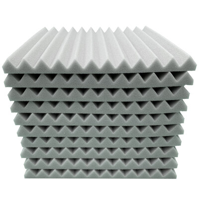 

Toponeto 10Pcs Acoustic Foam Panel Sound Stop Absorption Sponge Studio KTV Soundproof