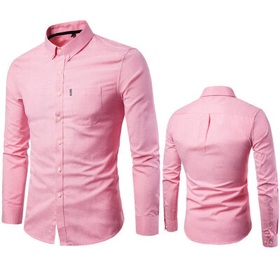 

SUNSIOM Mens Slim Fit Business Shirt Long Sleeve Dress Shirts Denim Cotton T-Shirt Tops