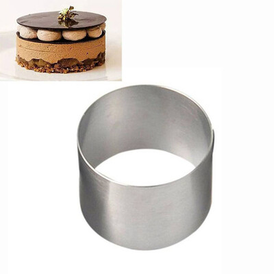 

Siaonvr Mini Round Mousse Cake Food Grade Stainless Steel Pastry Ring For Baking