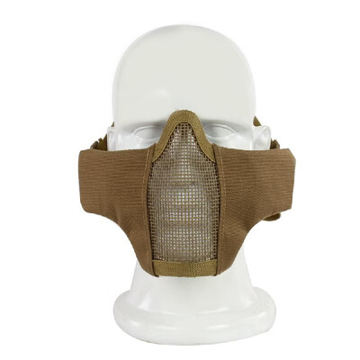 

Foldable Half Face Mask Protective Steel Mesh Mask Women Teenagers Metal Face Mask Paintball Gaming Hunting Training CS Gaming Mas