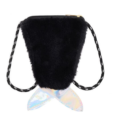 

Sequins Fish Tail Bag Women Girls Shoulder Messenger Plush Zip Small Bags
