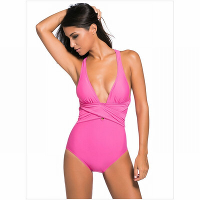 

Strap triangle for elastic low-cut one-piece swimsuit