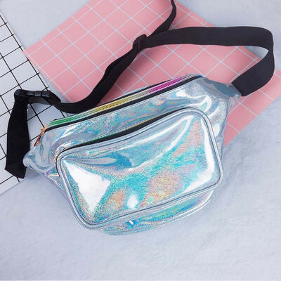 

Women Travel Waist Fanny Pack Money Belt Wallet Glitter Multicolor Bum Bag Pouch