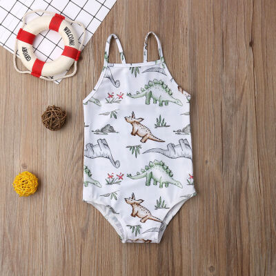 

SUNSIOM Toddler Kids Baby Girl Swimwear Dinosaur Romper Swimsuit Outfits Beach Summer