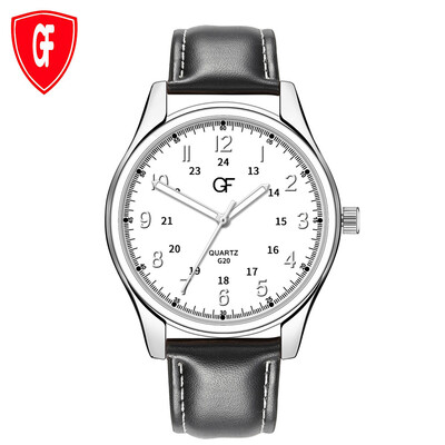 

Gobestart Hot Man Leather Watch Whatever Late Anyway Letter Watches New Pointer glow