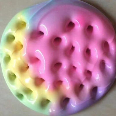 

Rainbow Puff Slime Toys Glossy Cotton Clicky And Borax Kids Stress Relief