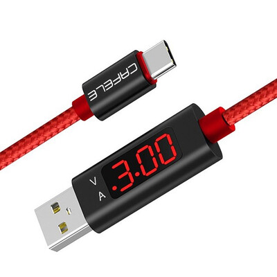 

Cafele USB C Cable USB Type C LED Digital Voltage&Current Display Charger Type C Cable for Huawei P20 Mate 20