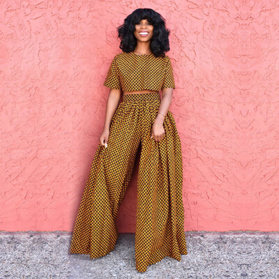 

Tailored Women Vintage 3d Digital Print Retro Casual High Waist Wide Leg Pants