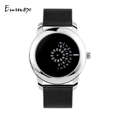 

Qixi Festivals gift translation Enmex all-black lens concept tonal watch movement digital tide cool watch