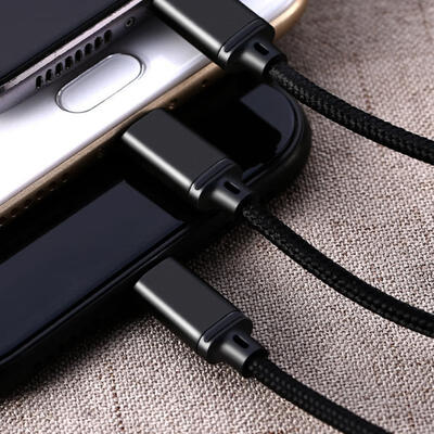 

REMAX 3-in-1 PVC Braided Micro USBType-CLightning Charging Cord-1m