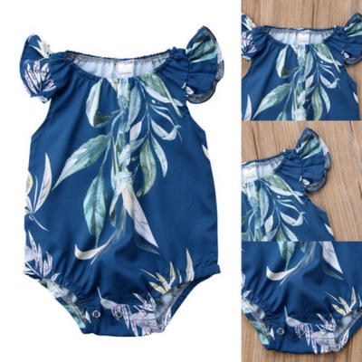

Summer Newborn Baby Girl Clothes Ruffle Sleeve Romper Jumpsuit Sunsuit Outfits
