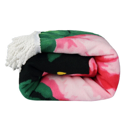 

American Flag Printing Round Beach Towel Living Home Soft Towel Outdoor Travel Keep Warm Beach Towel