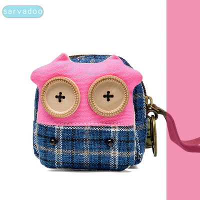 

Sarvasdoo coin purse female card bag female cute cartoon canvas bag small bag female bag pendant key bag big eye red