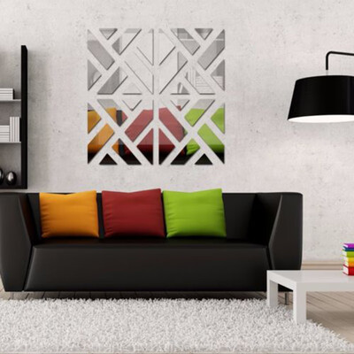 

32Pcs Removable 3D Mirror Acrylic Wall Sticker DIY Art Vinyl Decal Home Decor