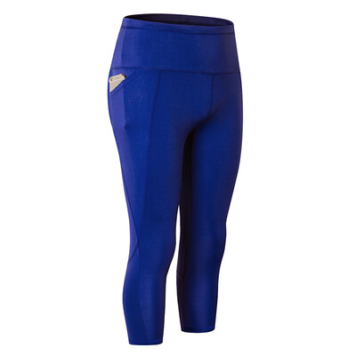 

Women Cropped Sport Leggings Stretchy Solid Wide High Waistband Skinny Gym Workout Fitness Yoga Pants
