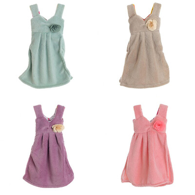

Sweet Skirt Hanging Hand Dry Towel Absorbent Coral Fleece Bathroom Kitchen Wiper Hanging Hand Towel Kitchen Hand Towel