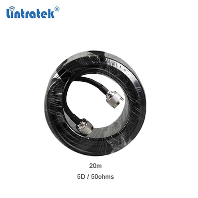 

Lintratek High quality 20 meters 50ohms Cable Top Quality 5D Coaxial Cable 20m N Male to N male for Signal Repeater Booster